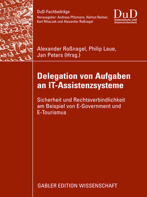 cover image of Delegation von Aufgaben an IT-Assistenzsysteme